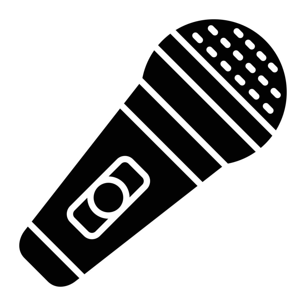 Microphone Glyph Icon vector