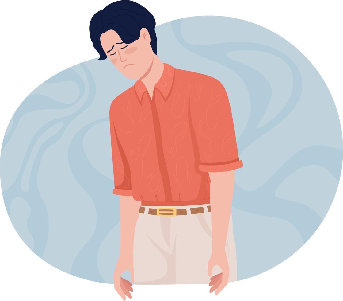 Sadness 2D vector isolated illustration