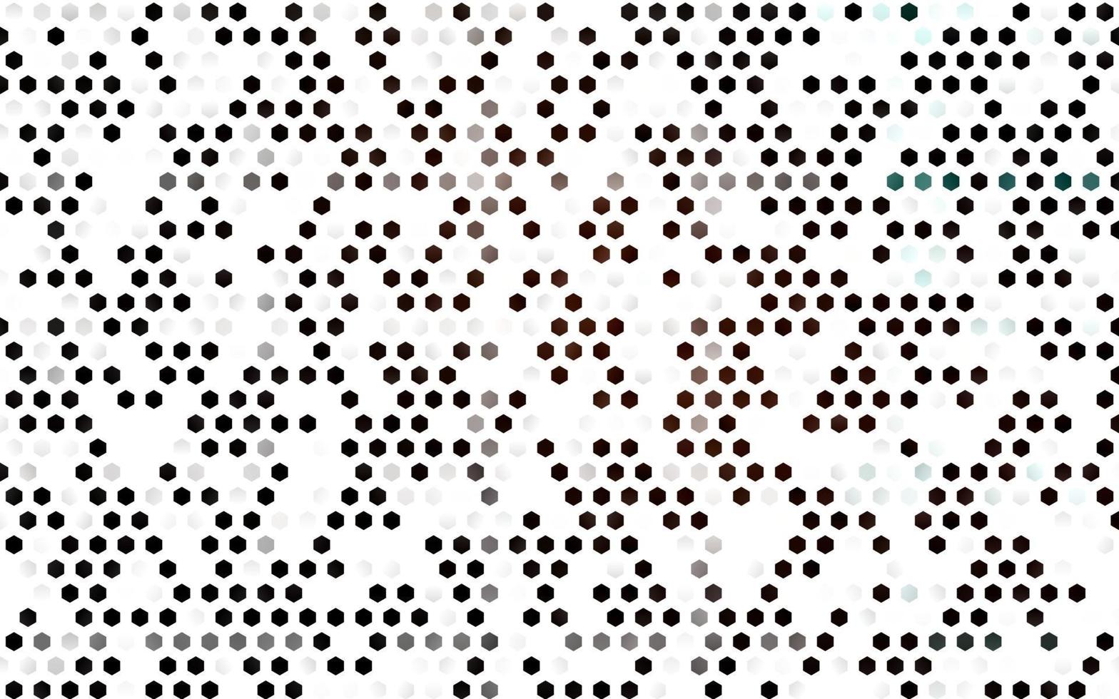 Dark Orange vector pattern with colorful hexagons.
