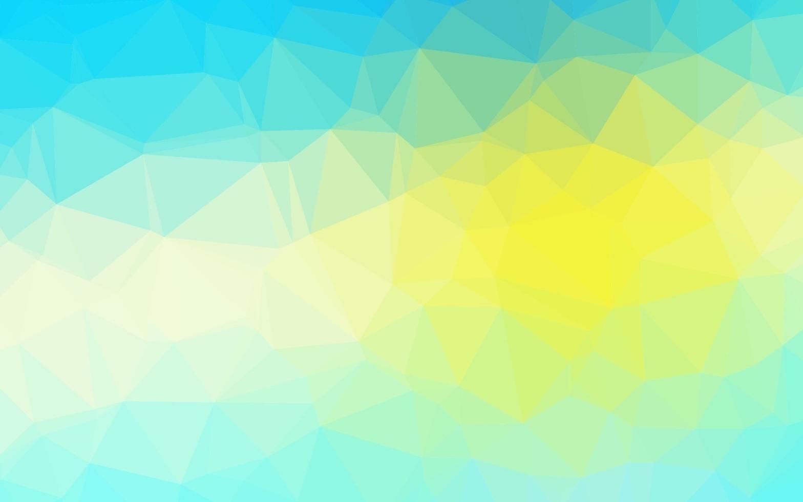 textura de triángulo borroso vector azul claro, amarillo.