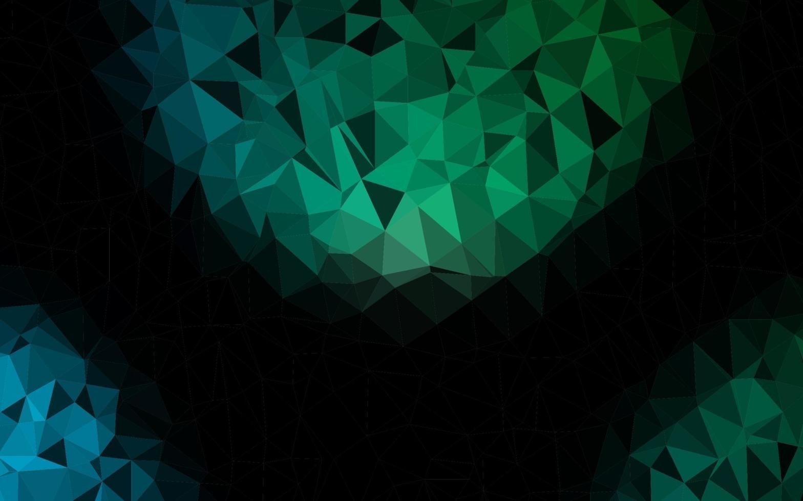 Dark Blue, Green vector polygonal template.