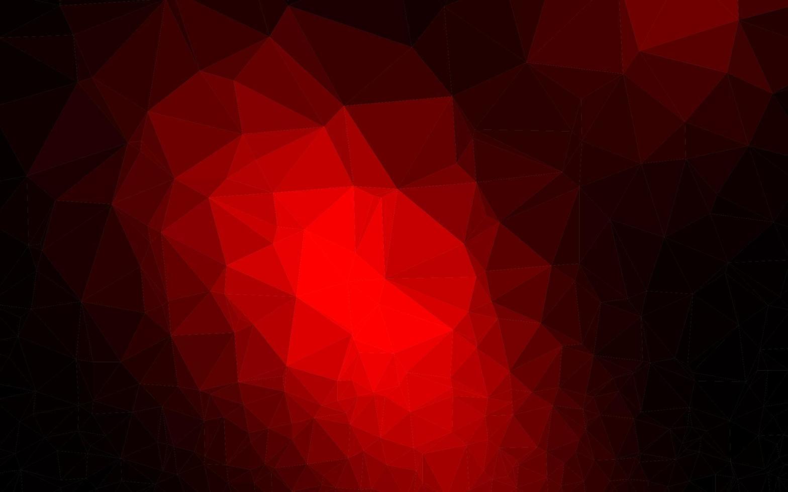 Dark Red vector polygon abstract backdrop.