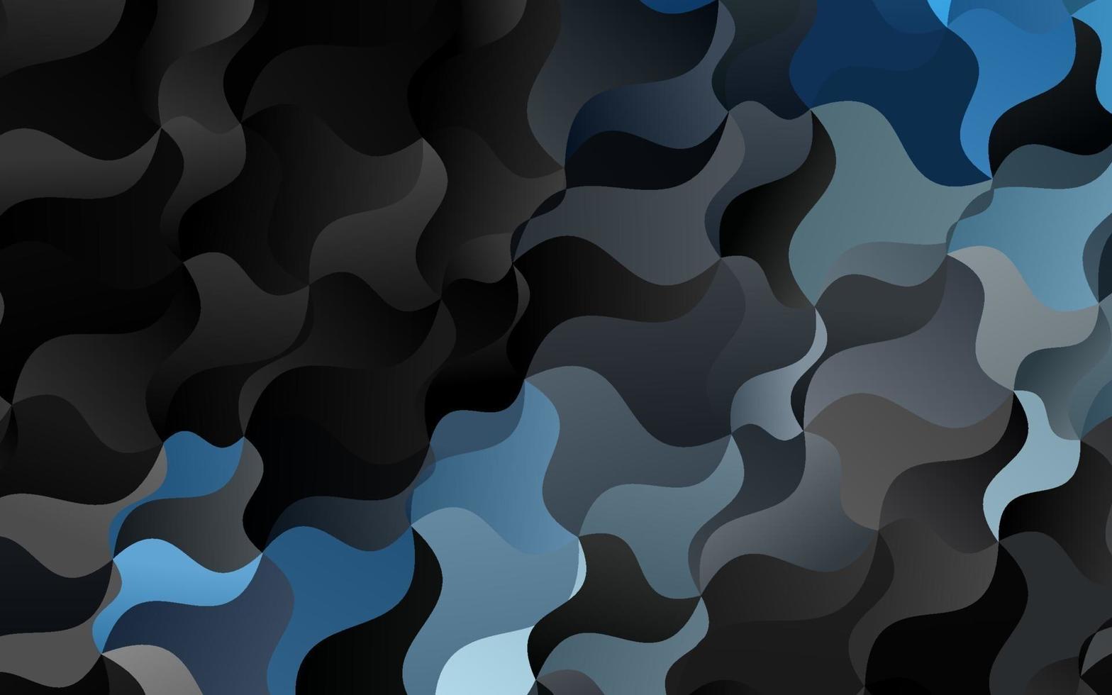 Dark BLUE vector pattern with liquid shapes.