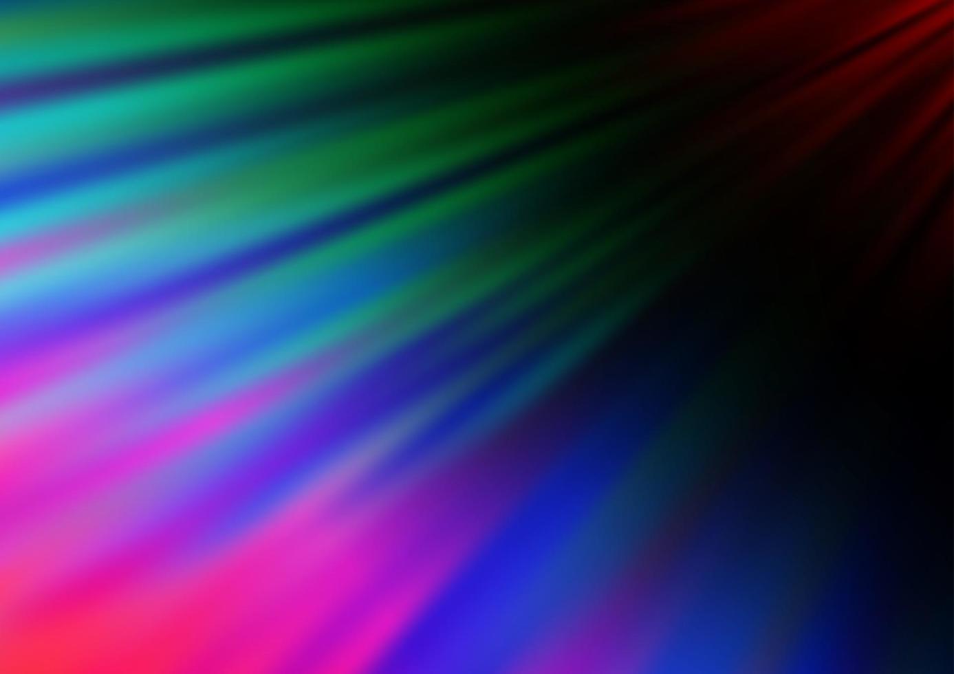 Fondo de vector de arco iris multicolor oscuro con líneas largas.