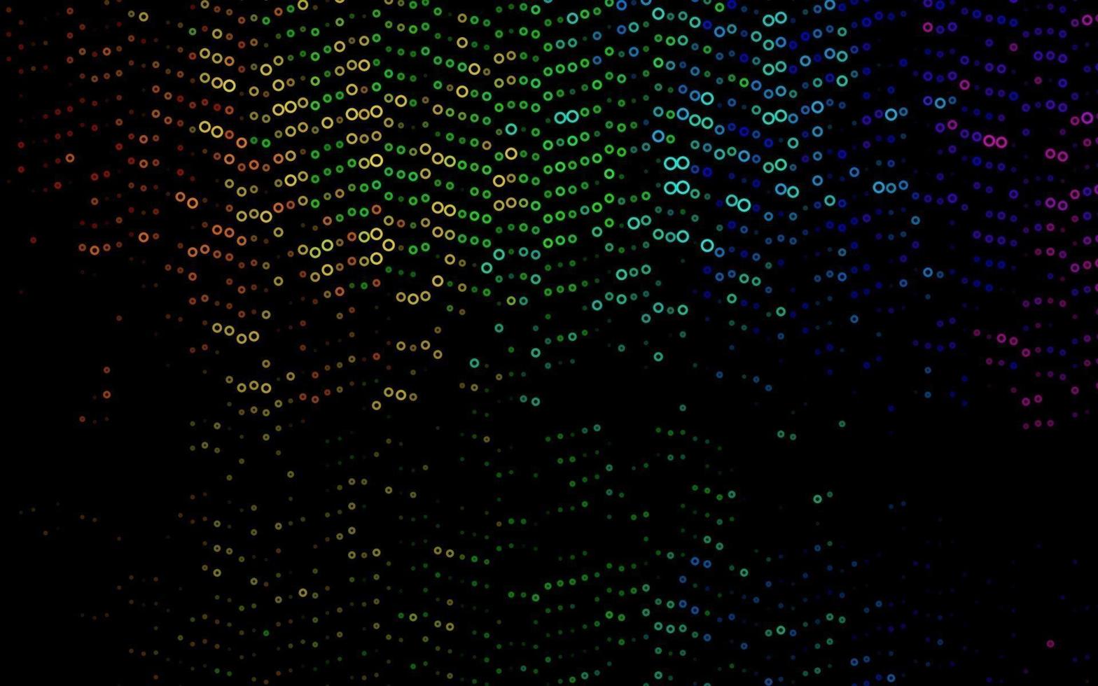 Dark Multicolor, Rainbow vector background with bubbles.