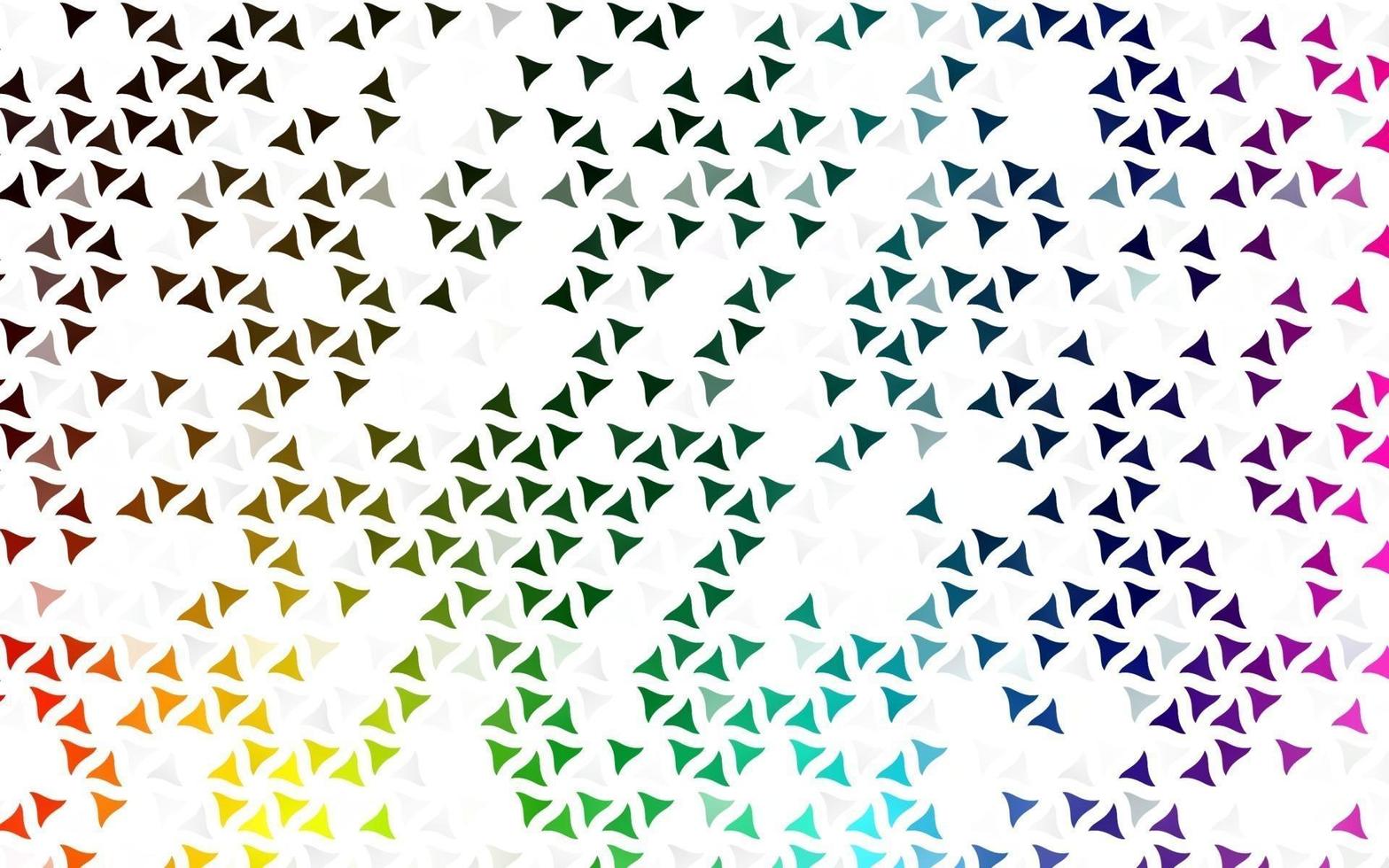 Light Multicolor, Rainbow vector seamless template with crystals, triangles.