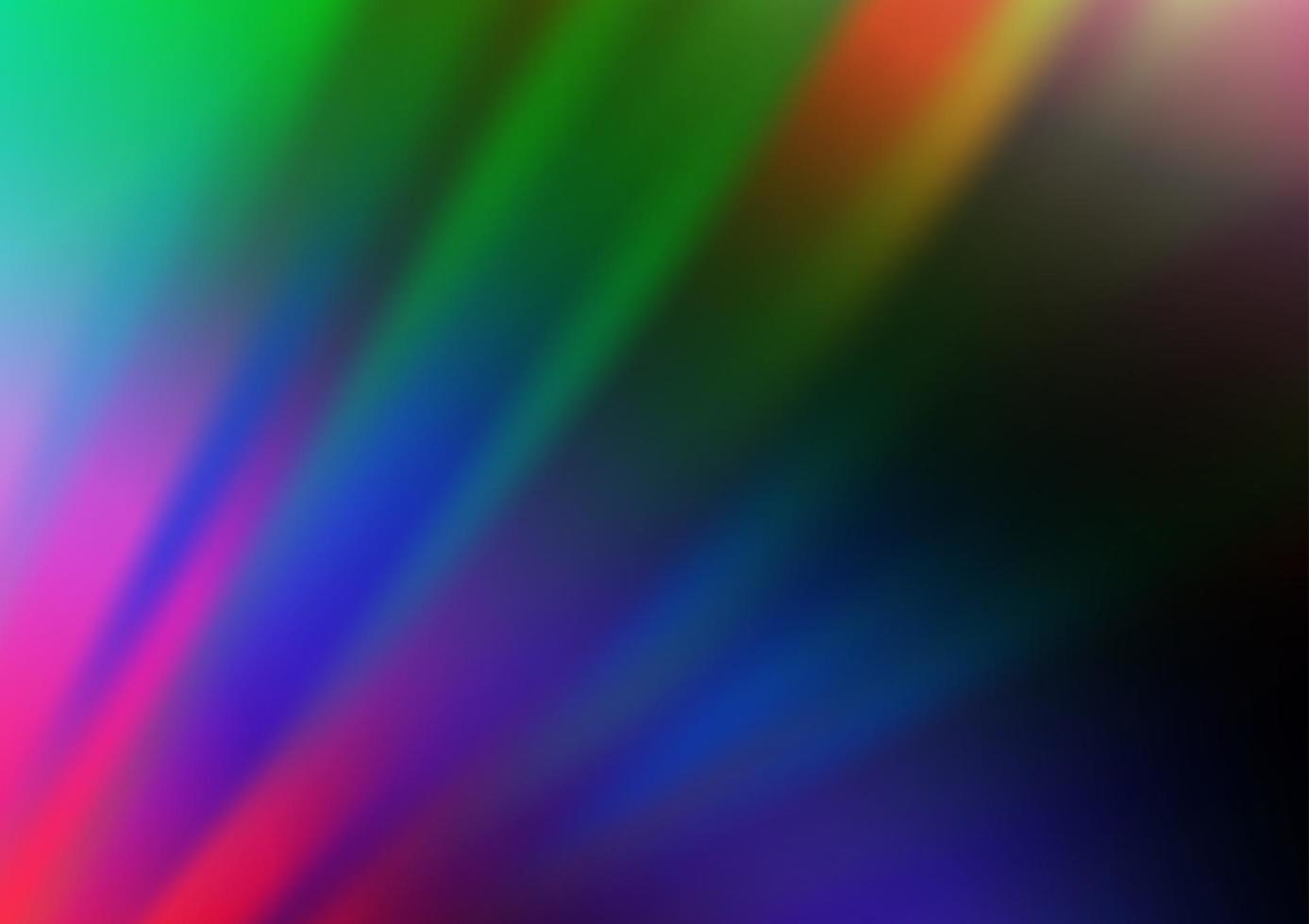 Fondo de vector de arco iris multicolor oscuro con líneas largas.