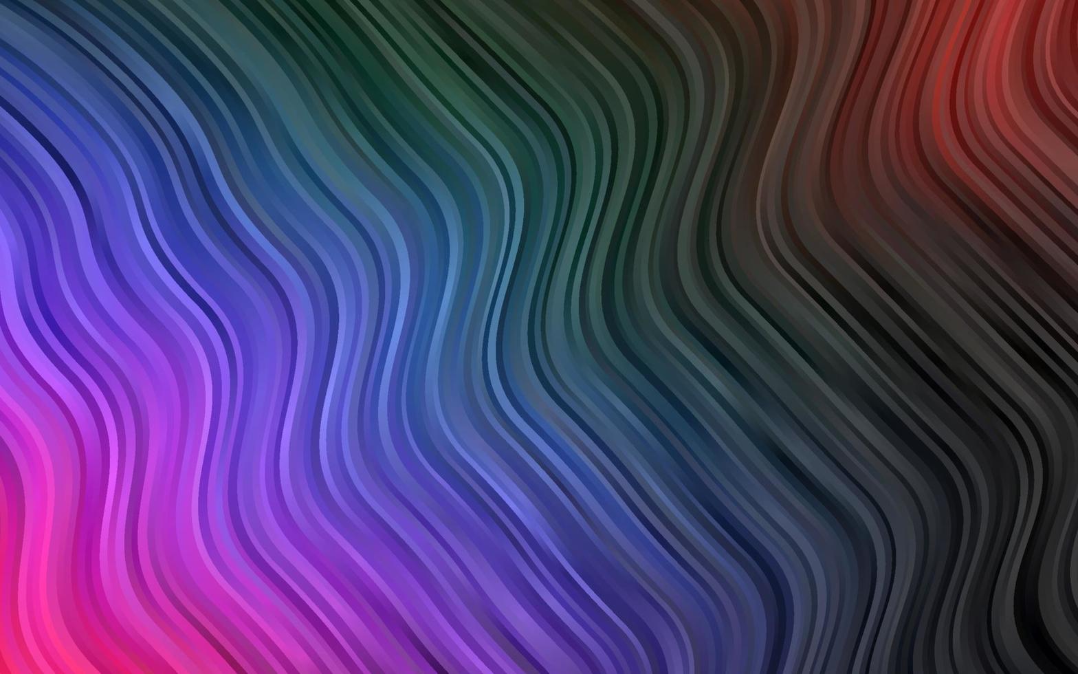 Dark Multicolor, Rainbow vector template with bent lines.