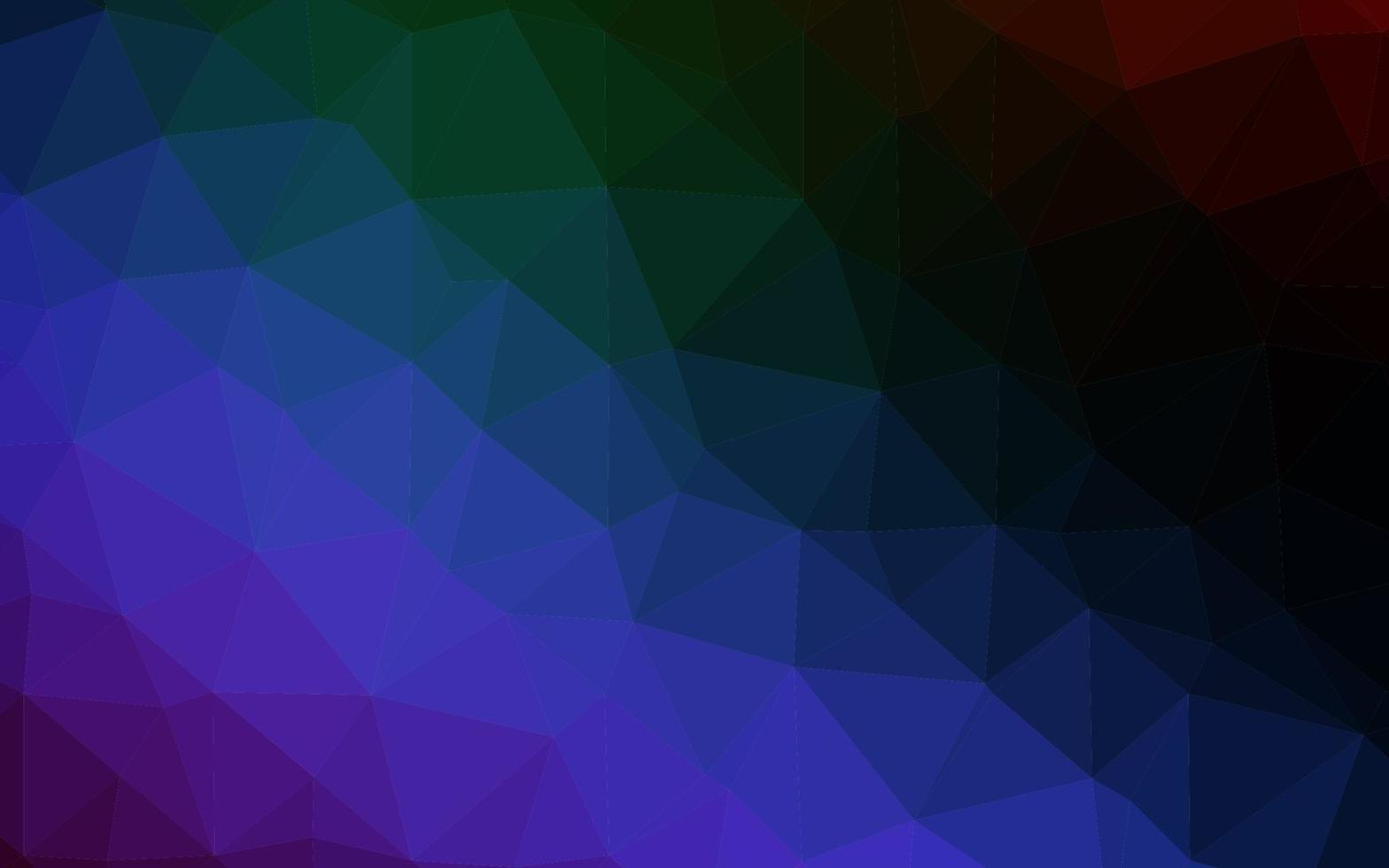 multicolor oscuro, arco iris vector textura de baja poli.
