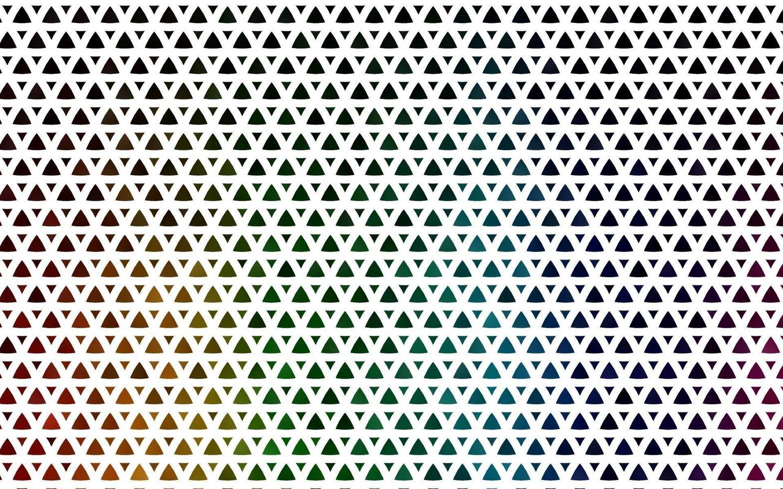 Light Multicolor, Rainbow vector seamless template with crystals, triangles.