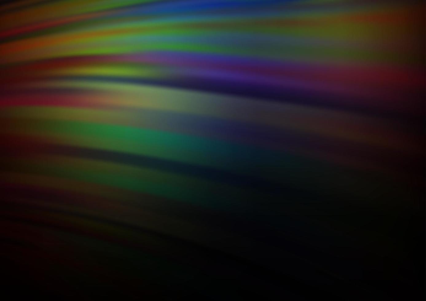 Plantilla de vector de arco iris multicolor oscuro con formas de burbujas.