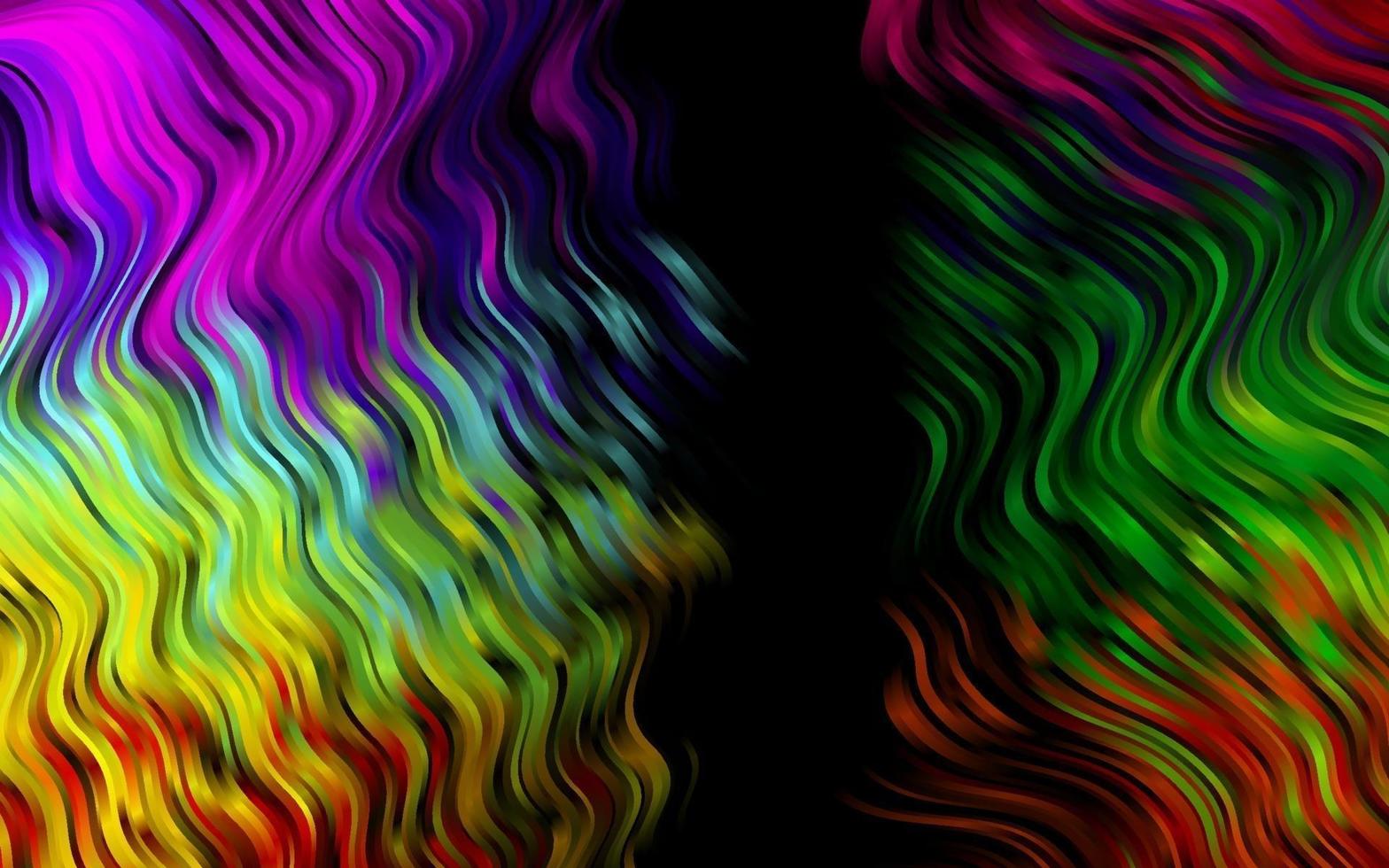 Dark Multicolor, Rainbow vector template with bubble shapes.