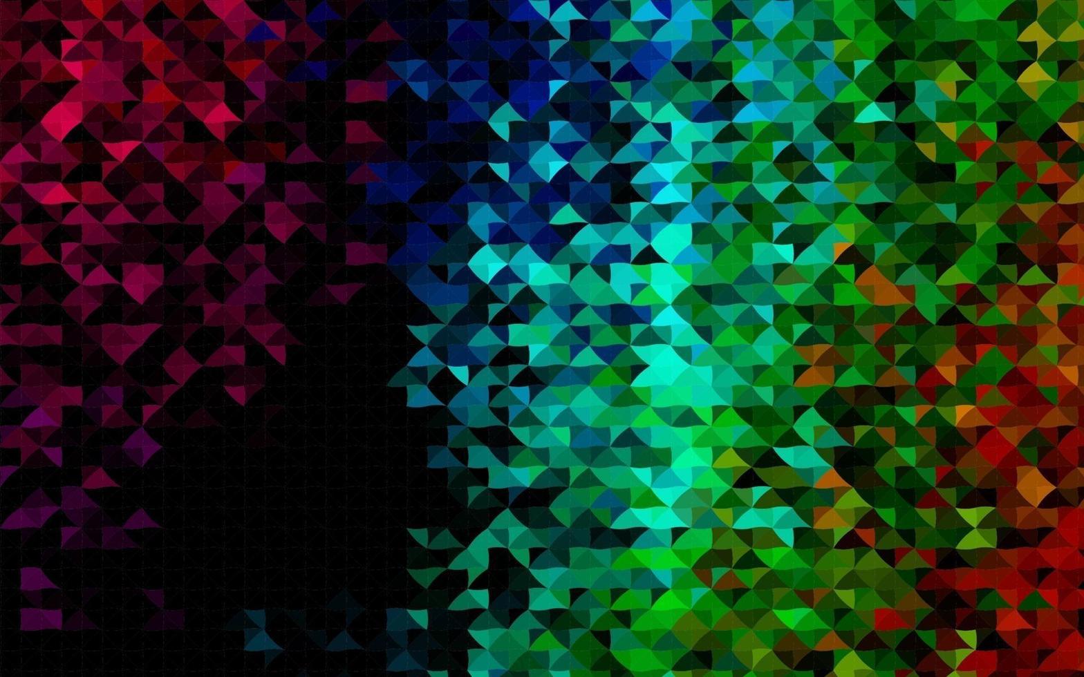 Dark Multicolor, Rainbow vector cover in polygonal style.