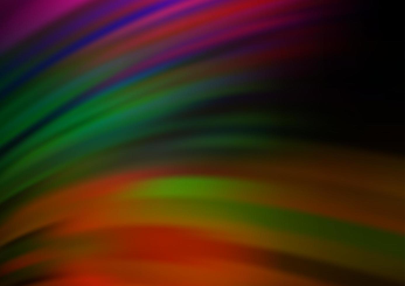 Dark Multicolor, Rainbow vector template with bent ribbons.