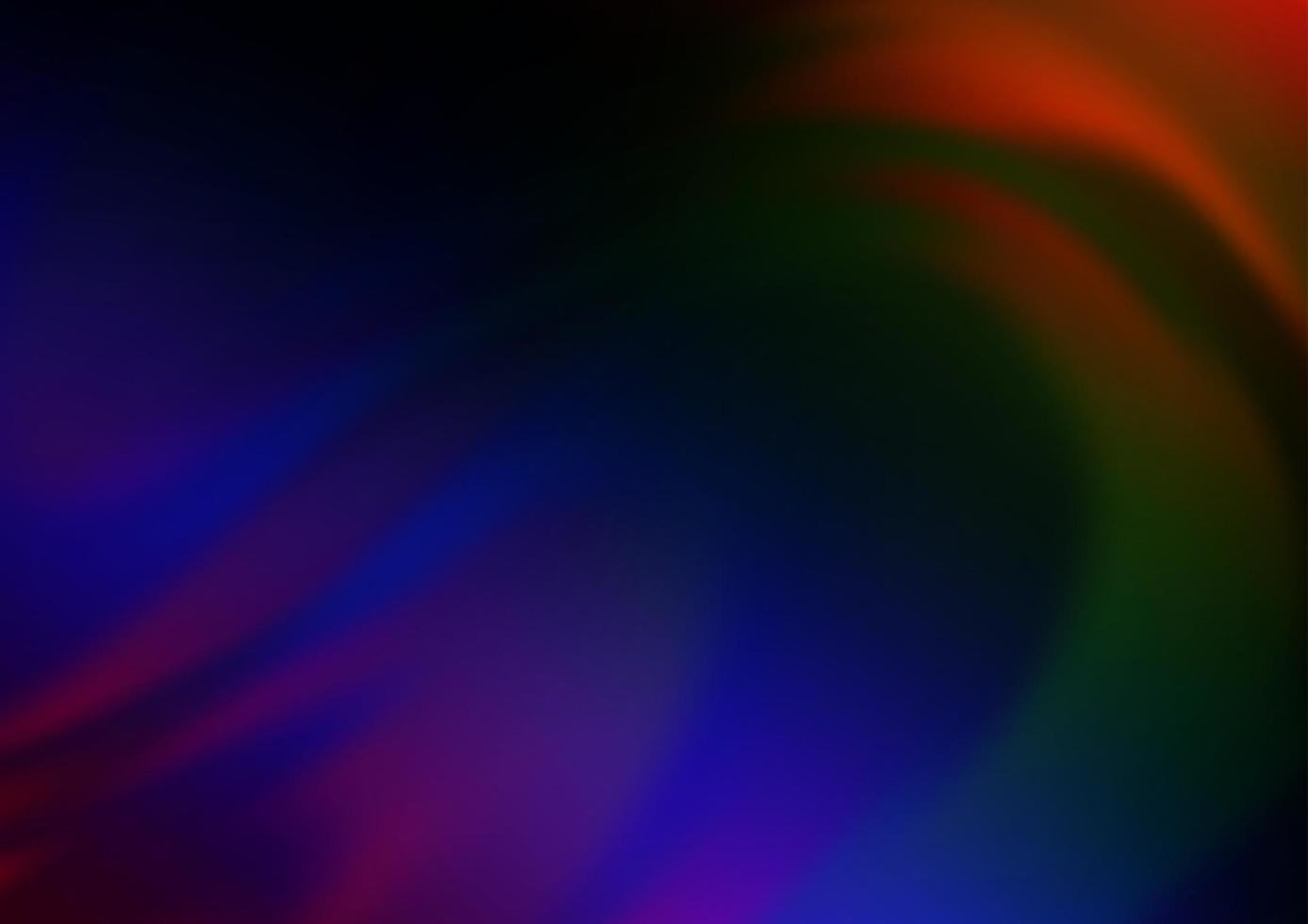 Fondo de vector de arco iris multicolor oscuro con formas de lámpara.