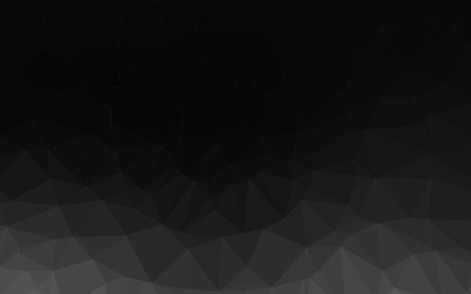 Dark Black vector low poly texture.
