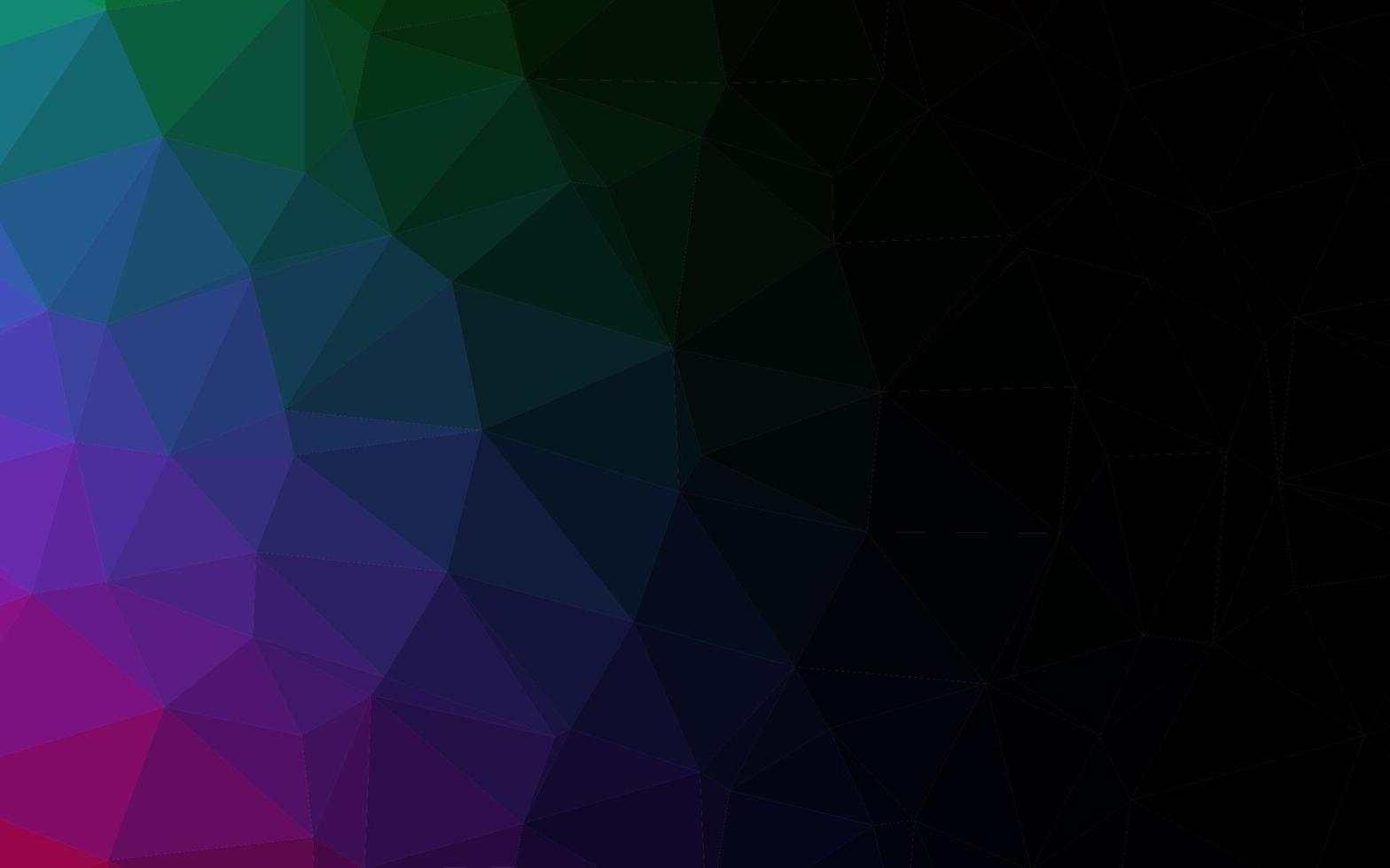 Dark Multicolor, Rainbow vector abstract polygonal layout.