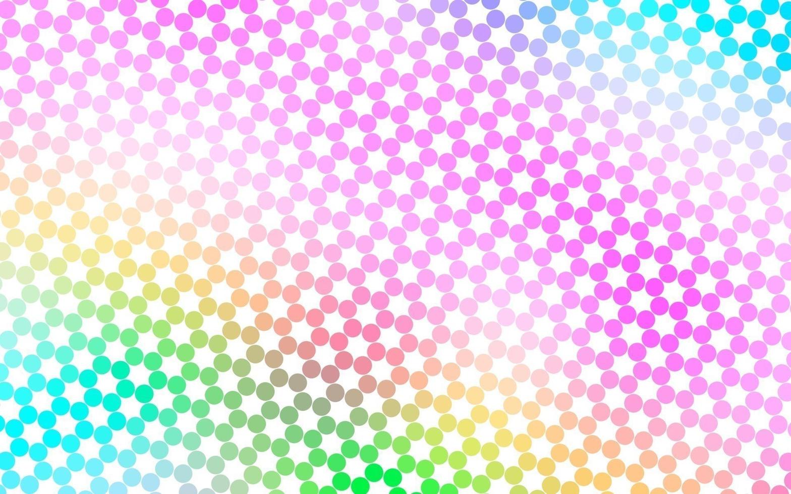 Light Multicolor, Rainbow vector backdrop with dots.