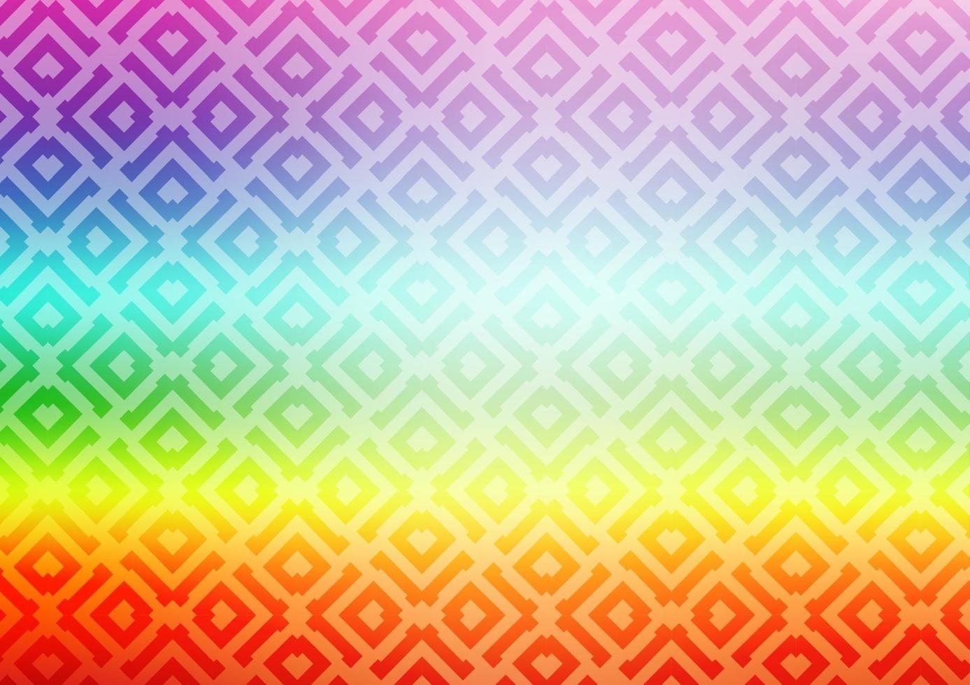 Light Multicolor, Rainbow vector texture with lines, rhombuses.