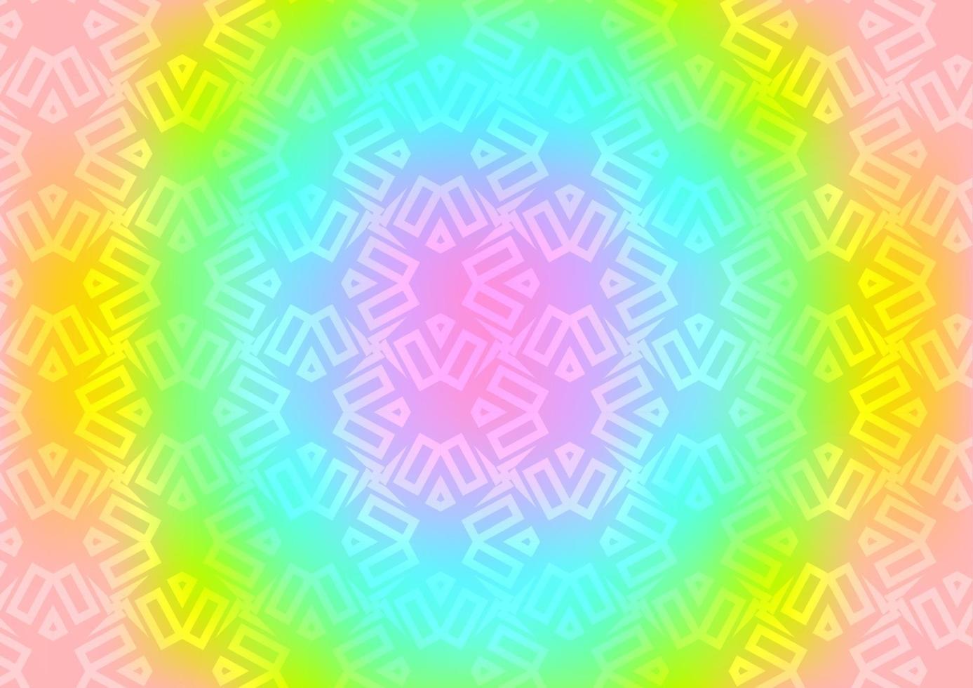 diseño de vector de arco iris multicolor claro con líneas, rectángulos.