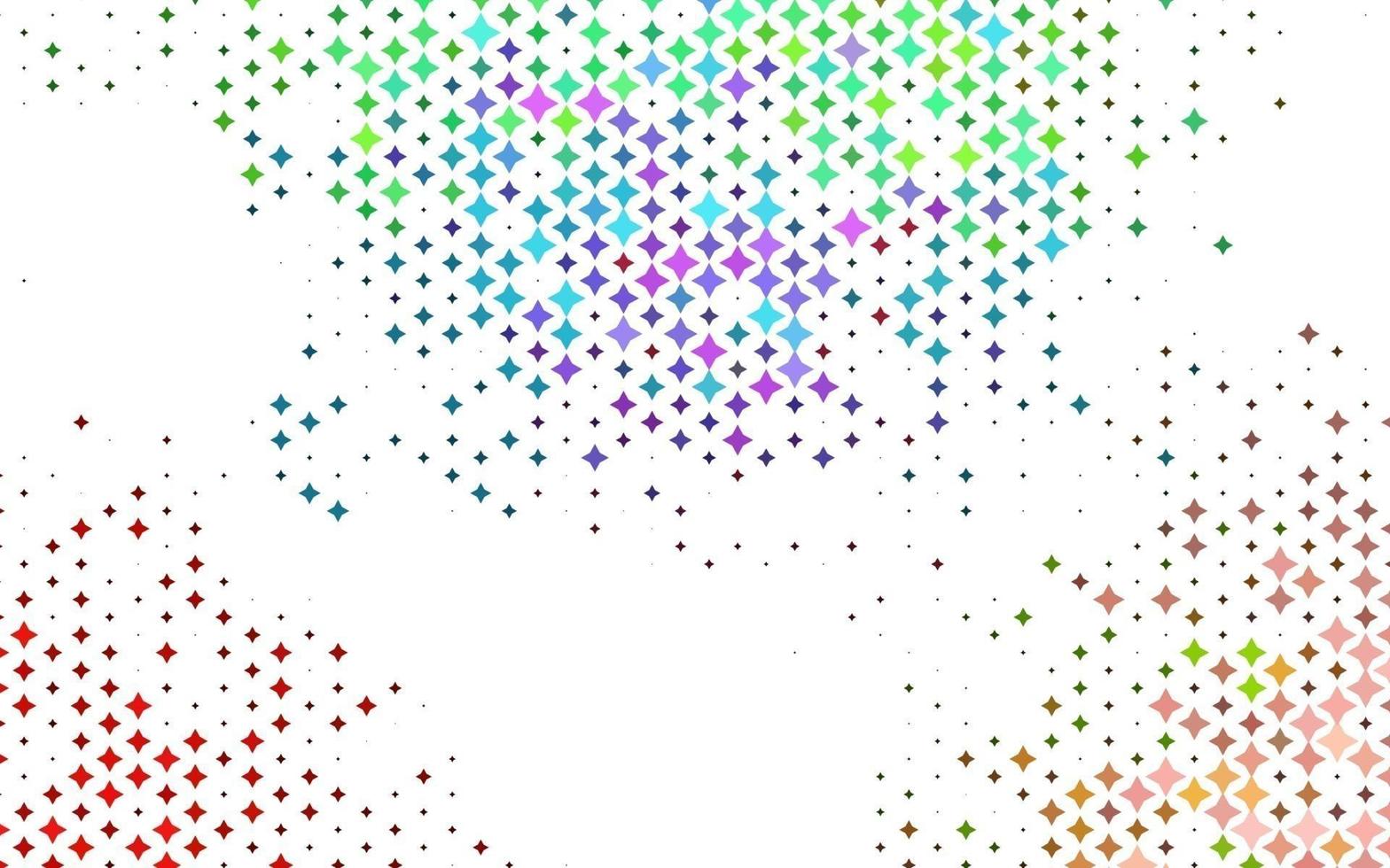 Light Multicolor, Rainbow vector template with sky stars.