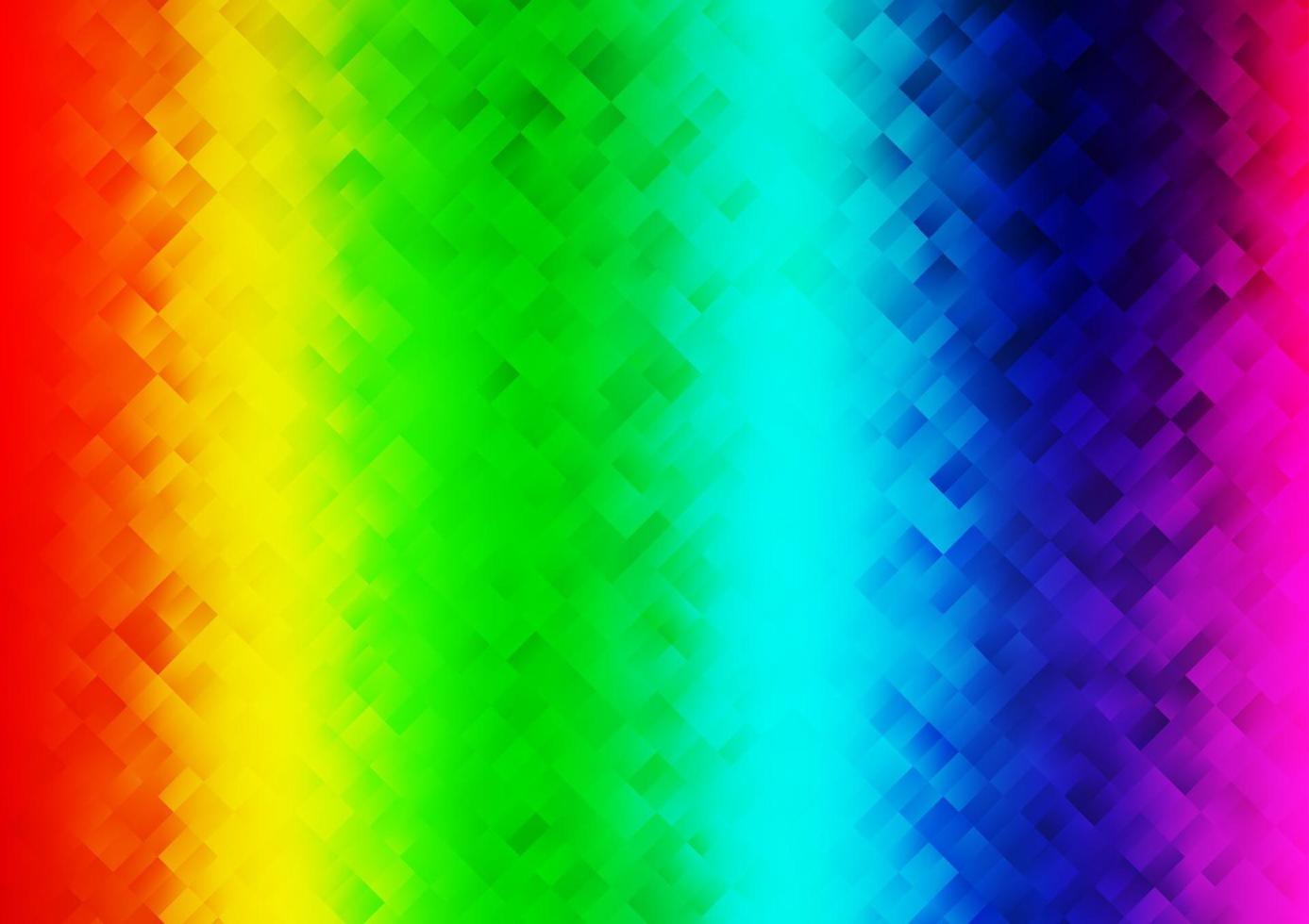 Fondo de vector de arco iris multicolor claro con rectángulos, cuadrados.