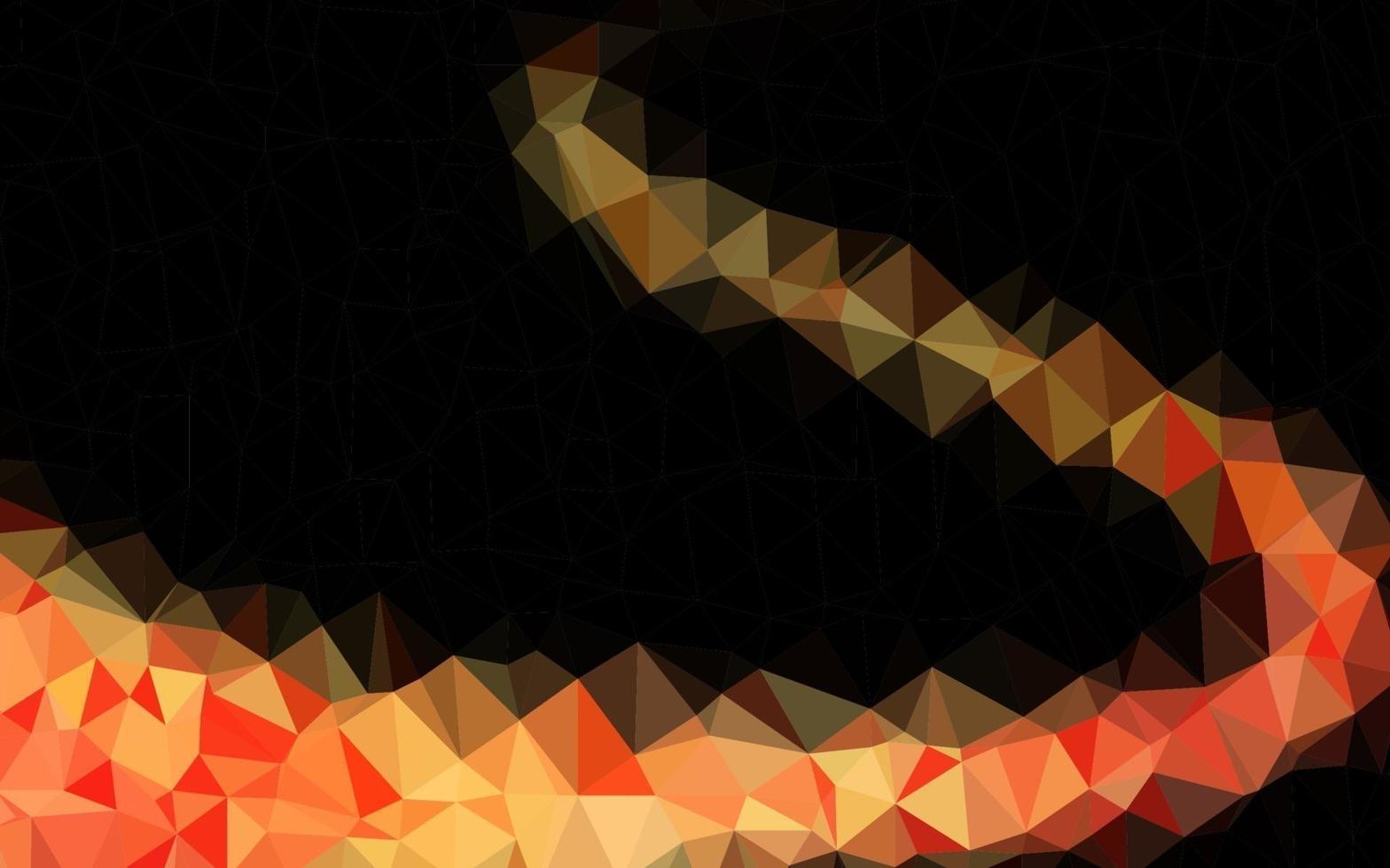 Dark Orange vector low poly cover.