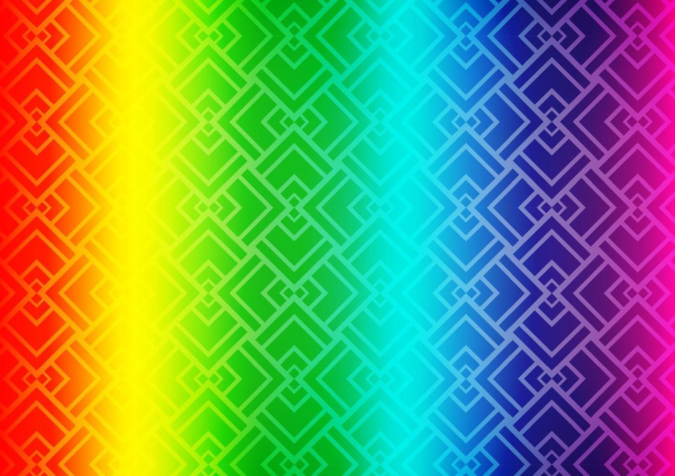 Plantilla de vector de arco iris multicolor claro con palos repetidos.