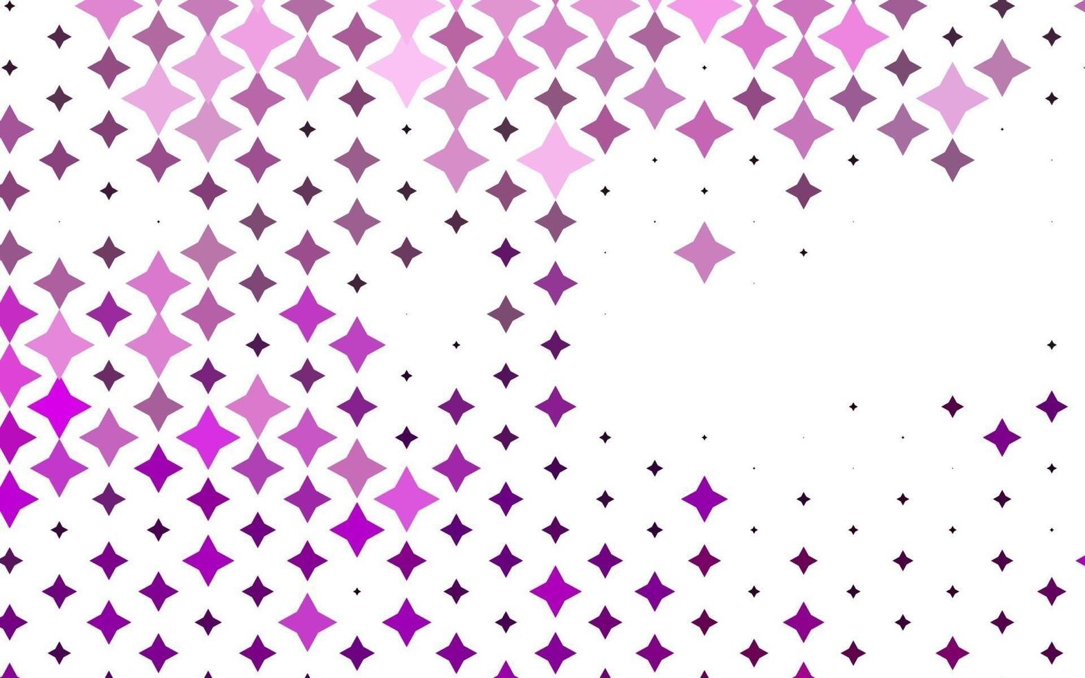 Fondo de vector violeta claro con estrellas de colores.