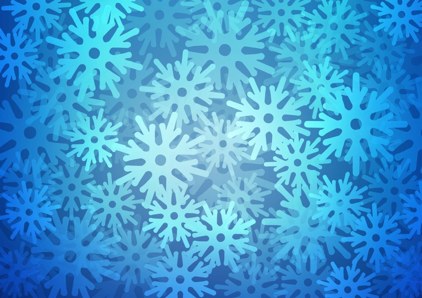 Light BLUE vector pattern with christmas snowflakes.