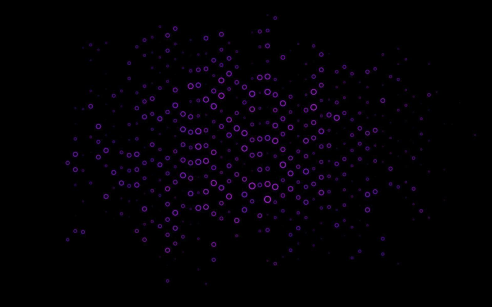 Dark Purple vector pattern with spheres.