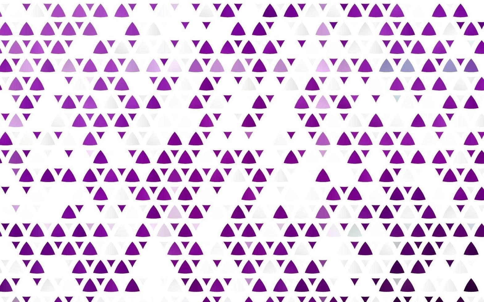 Fondo transparente de vector púrpura claro con triángulos.