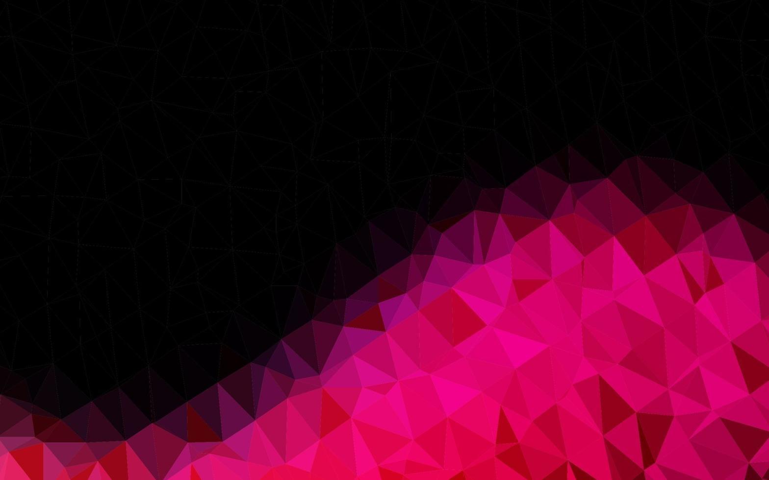 Fondo abstracto de polígono de vector rosa, púrpura claro.