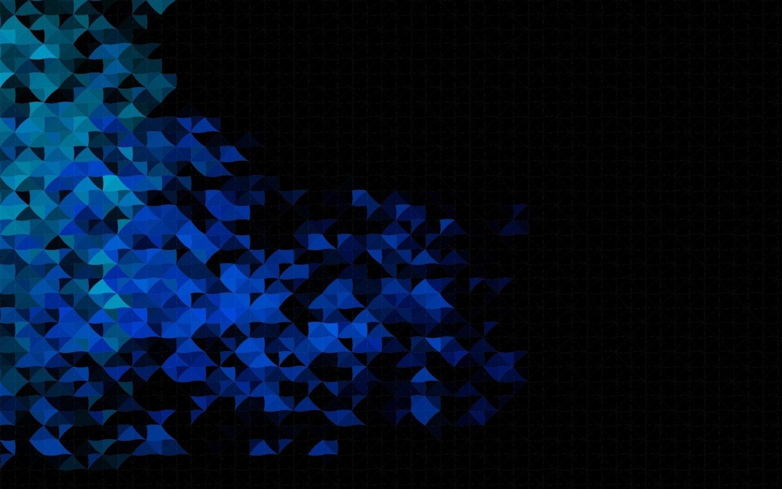 Dark BLUE vector background with triangles.