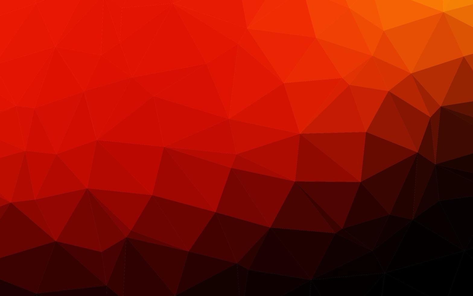 Dark Red, Yellow vector low poly cover.