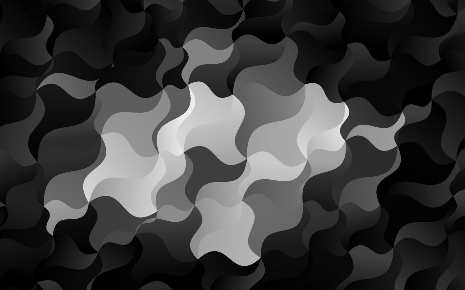 Dark Silver, Gray vector background with liquid shapes.