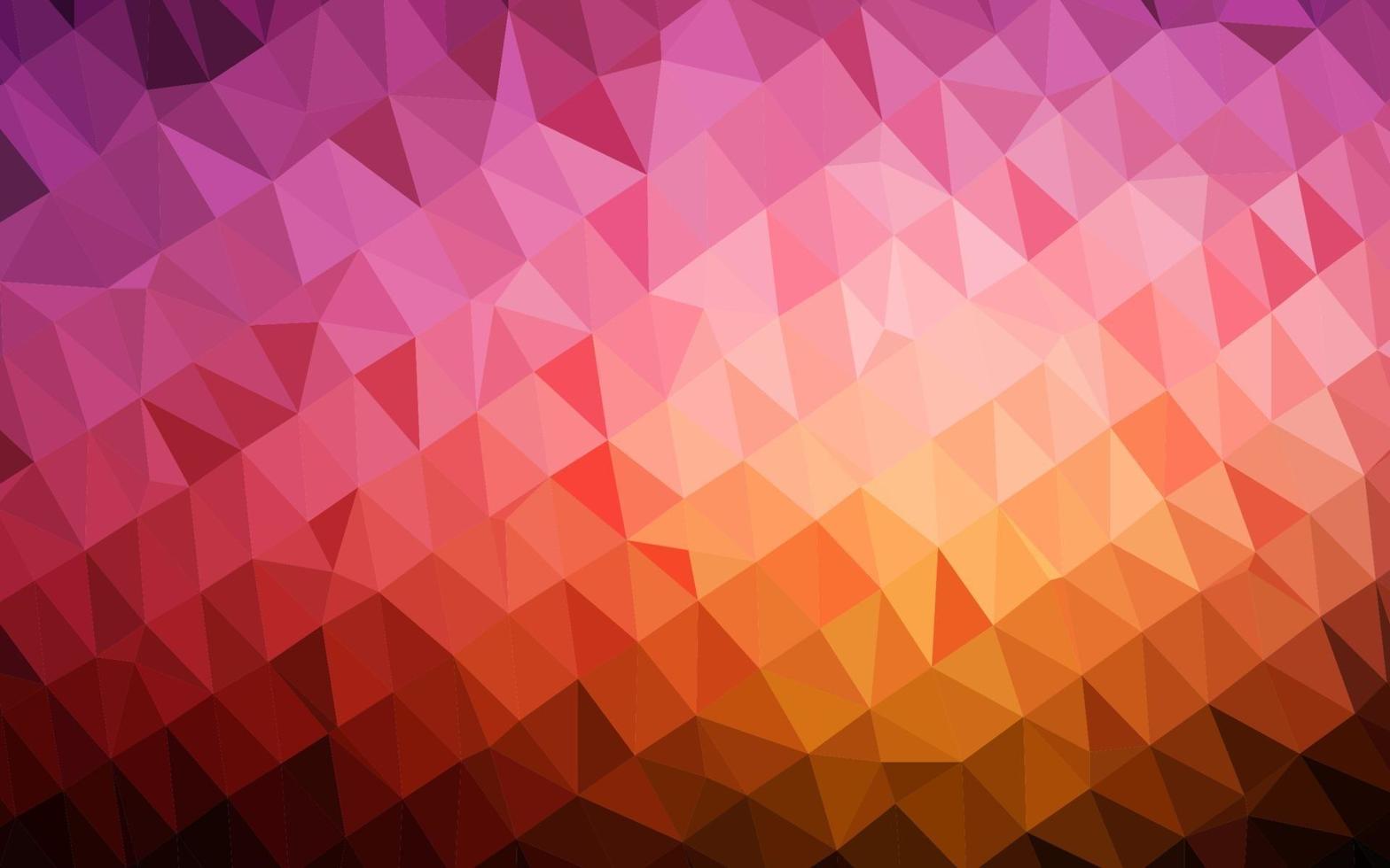 Dark Red, Yellow vector polygon abstract background.