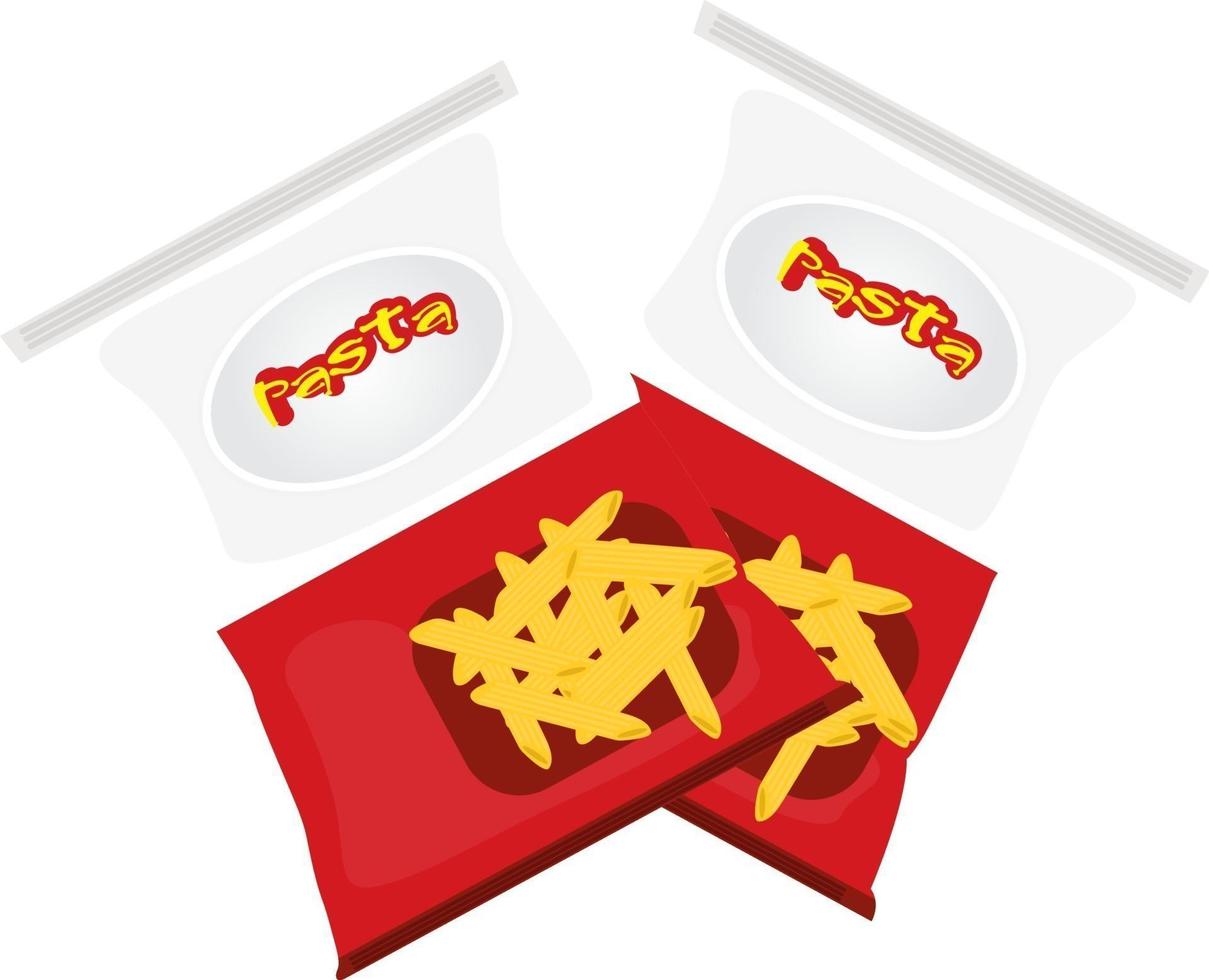 Chips snack, illustration, vector on a white background.