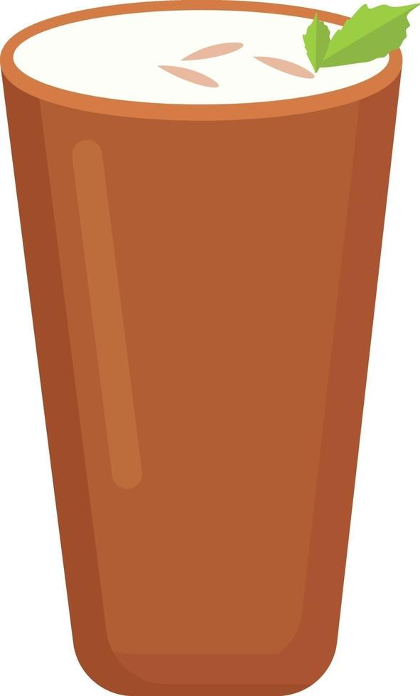 Sweet lassi, illustration, vector on a white background.