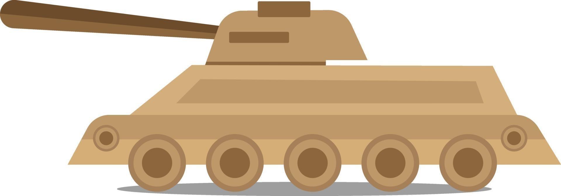 tanque militar, ilustración, vector sobre fondo blanco.