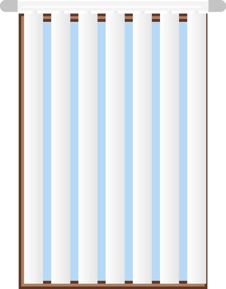 Window with curtains, illustration, vector on a white background.