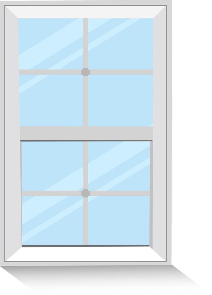 ventana en blanco, ilustración, vector sobre fondo blanco.