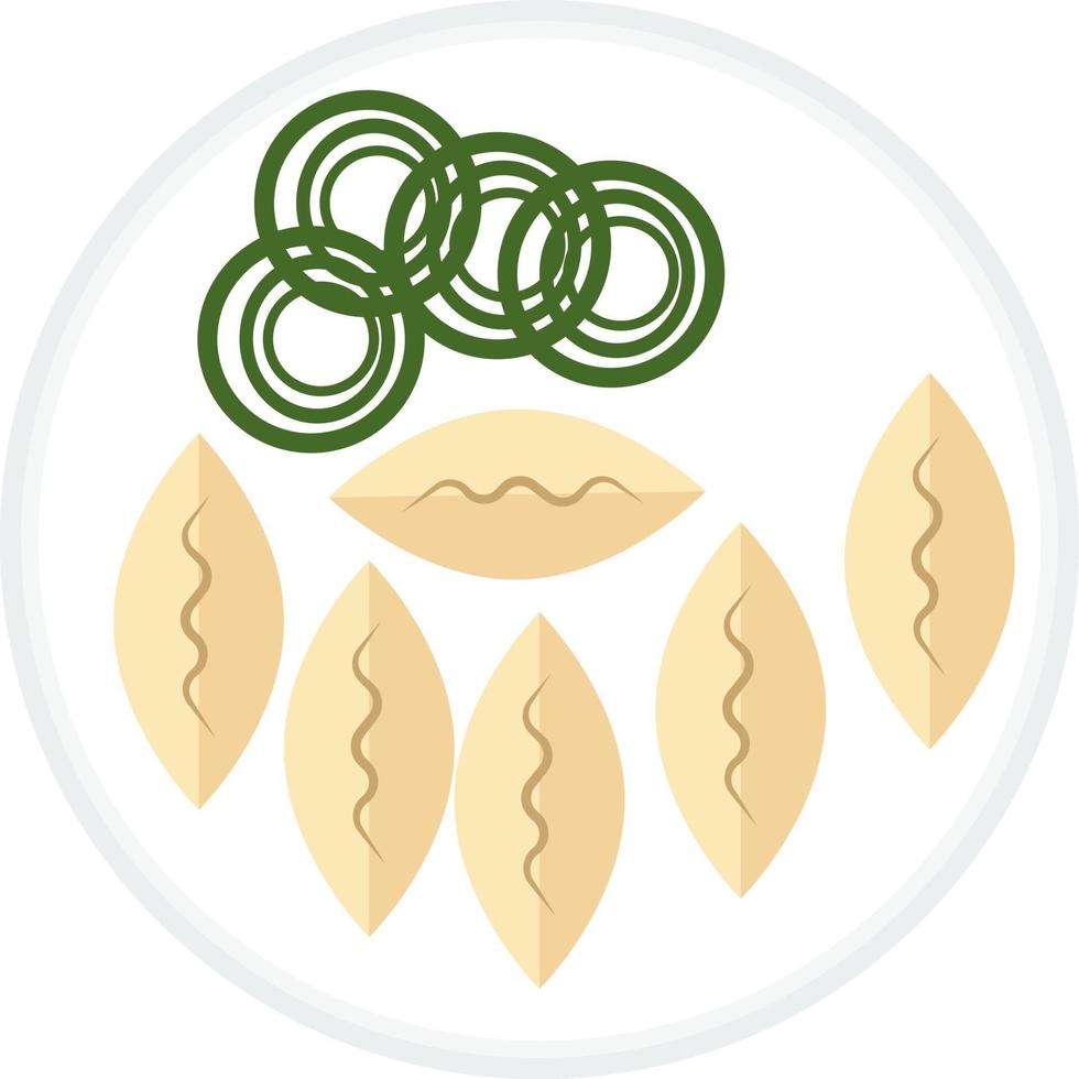 South Korean food, illustration, vector on a white background.