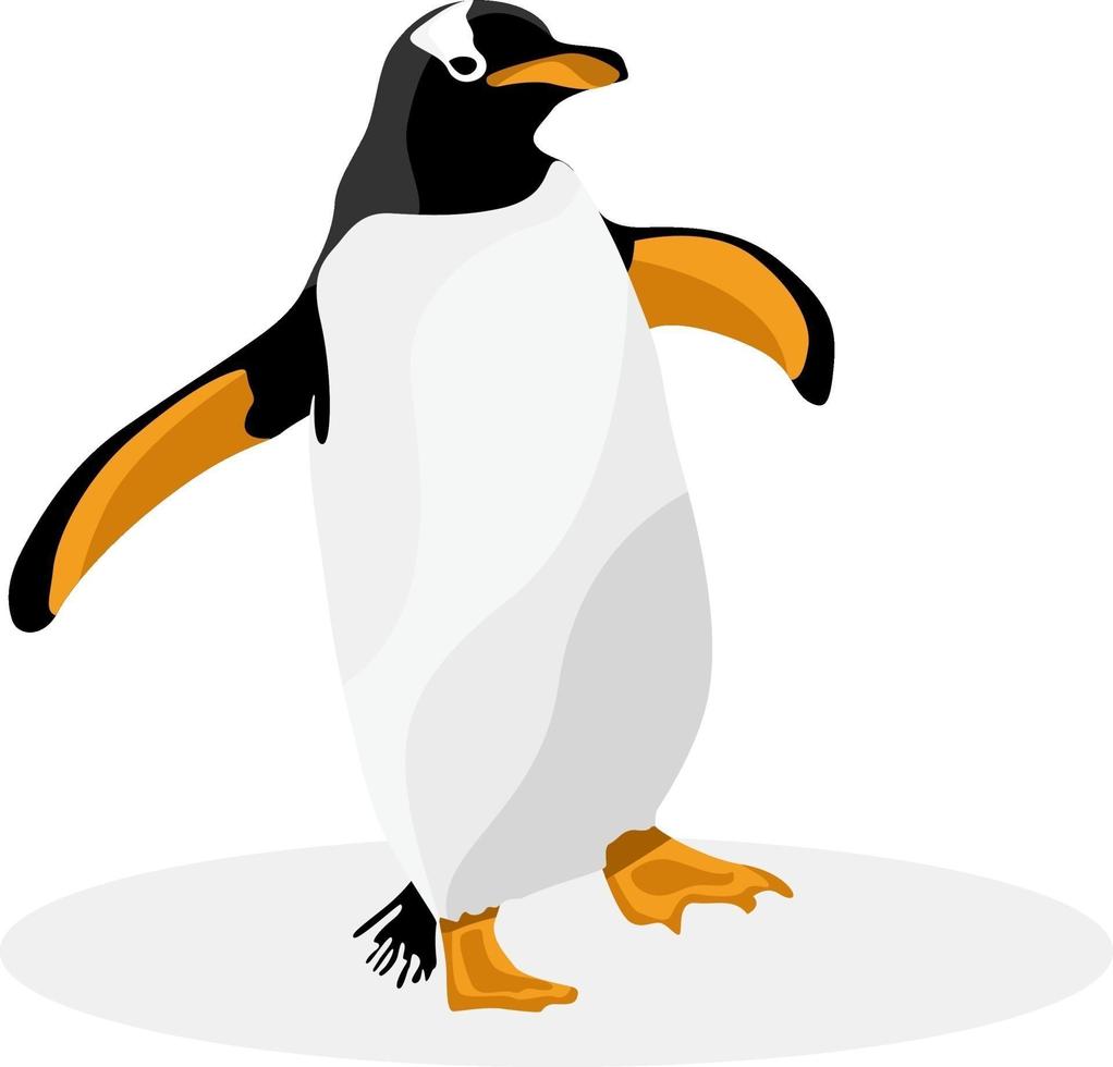 Small penguin, illustration, vector on a white background.