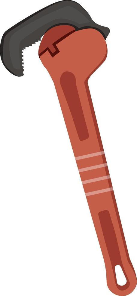 Plumber tool, illustration, vector on a white background.