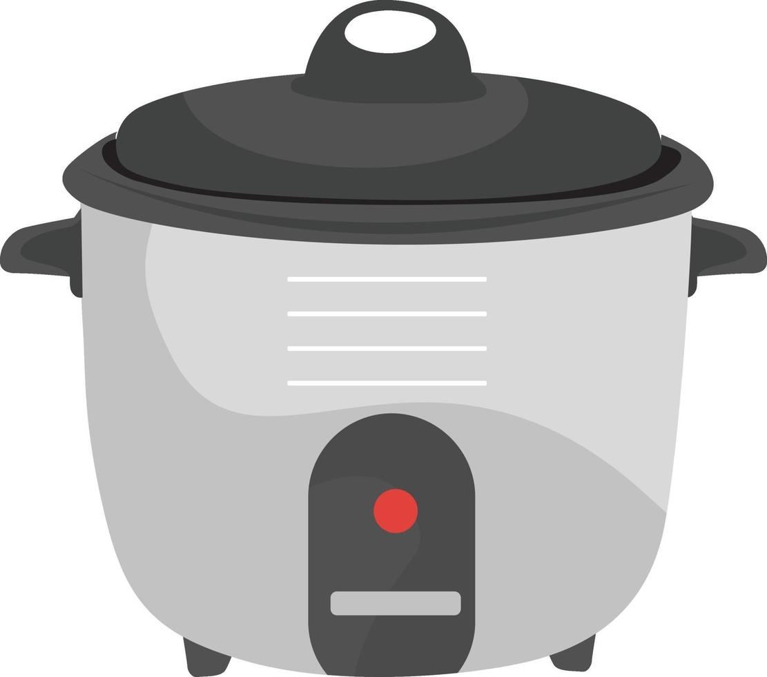 Rice cooker, illustration, vector on a white background.