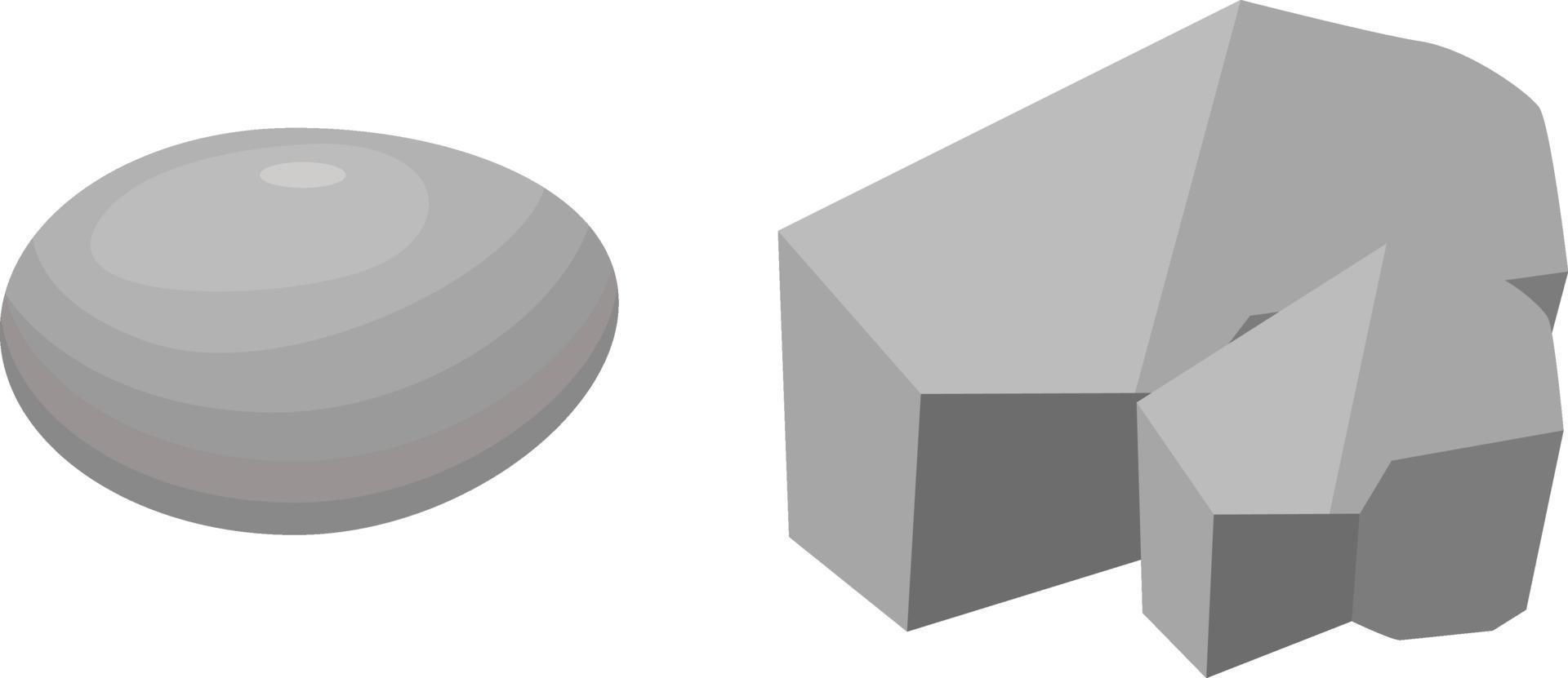 Big rocks, illustration, vector on a white background.