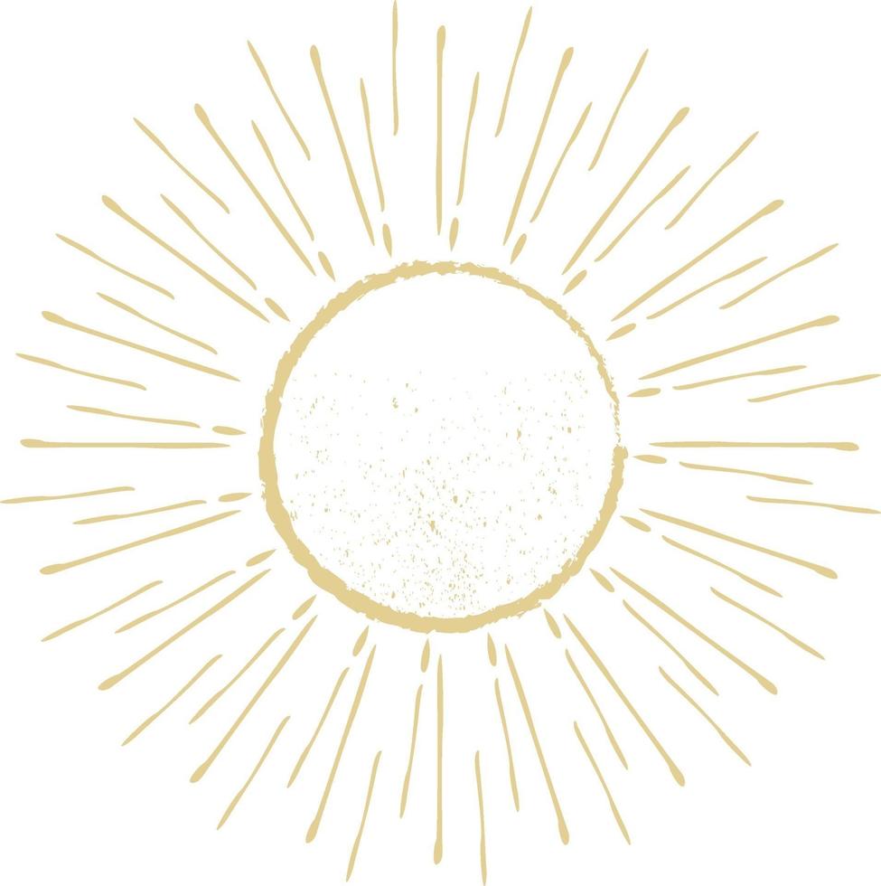 sol de verano, ilustración, vector sobre fondo blanco.