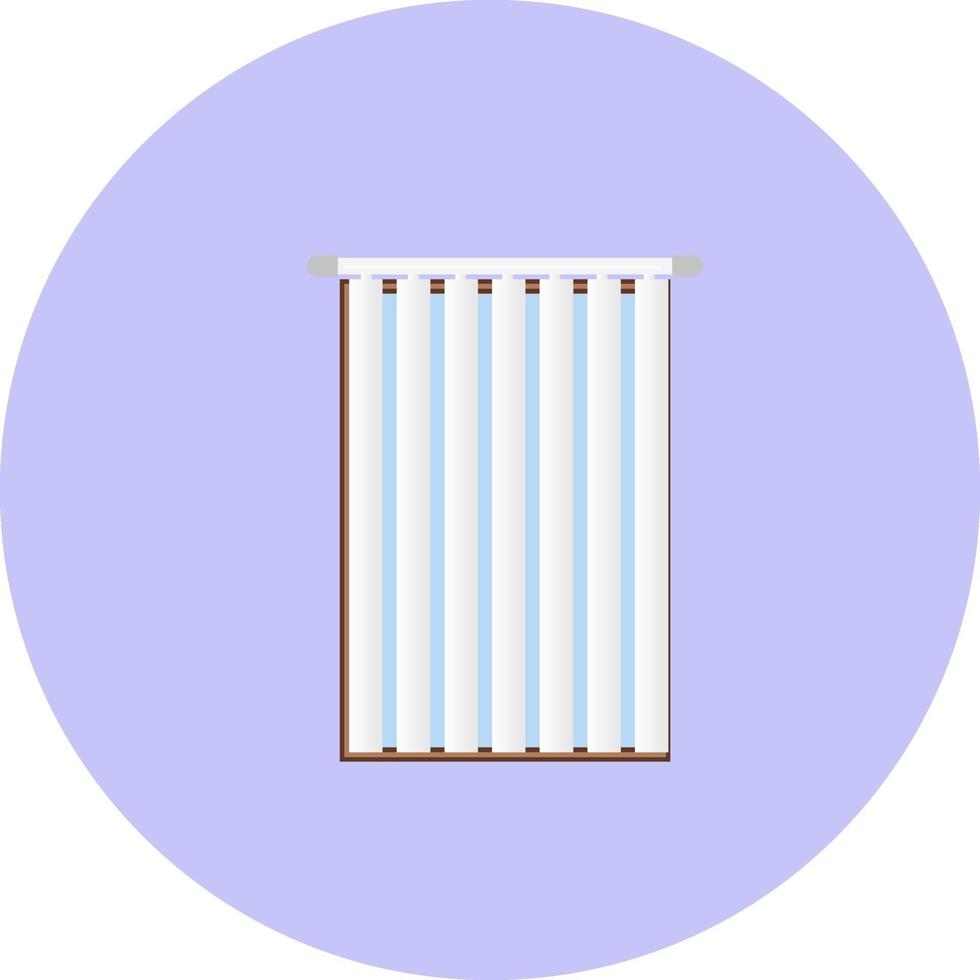 Window with curtains, illustration, vector on a white background.