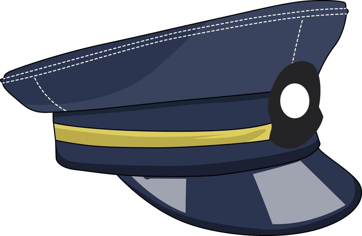 gorra de policía, ilustración, vector sobre fondo blanco.